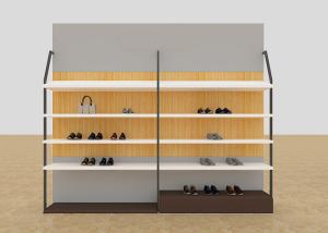 Quality Leisure Shoe Store Display Shelves / Footwear Display Stands With KD Version wholesale