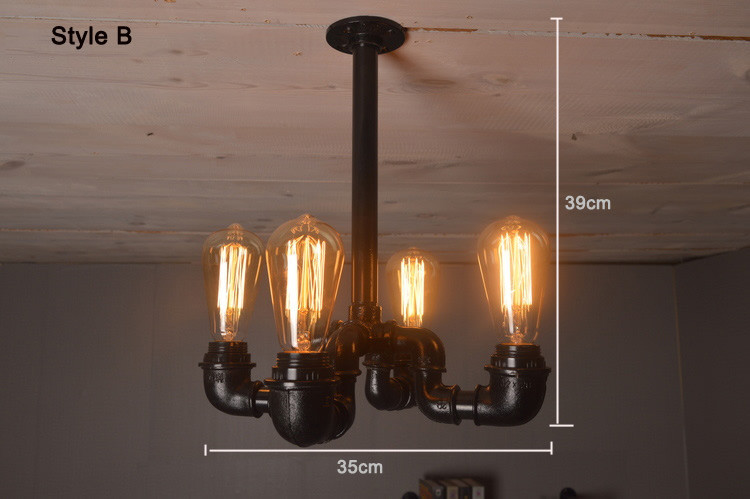 Loft Vintage Creative Industrial Wind Iron Pipe Pendent Lamp(WH-VP-211)