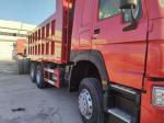 Secondhand Sinotruck HOWO 6*4 Dump Truck 10tires Red From Emission Euro 3/4/5