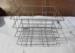 China Heat Resistance 304 Stainless Steel Wire Mesh Storage Basket For Medical Industries on sale