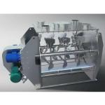 Drum Shape Carbon Steel Twin Shaft Paddle Mixer High Capacity For Dry Mortar