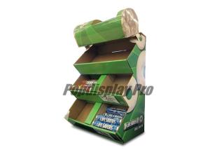 Quality Degradable Counter Cardboard Retail Display Stands 3 Trays Strong Structure wholesale