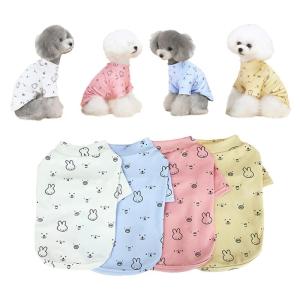 Quality Teddy Dog Logo Pets Wearing Clothes Sublimation 20cm Custom Dog T Shirts wholesale