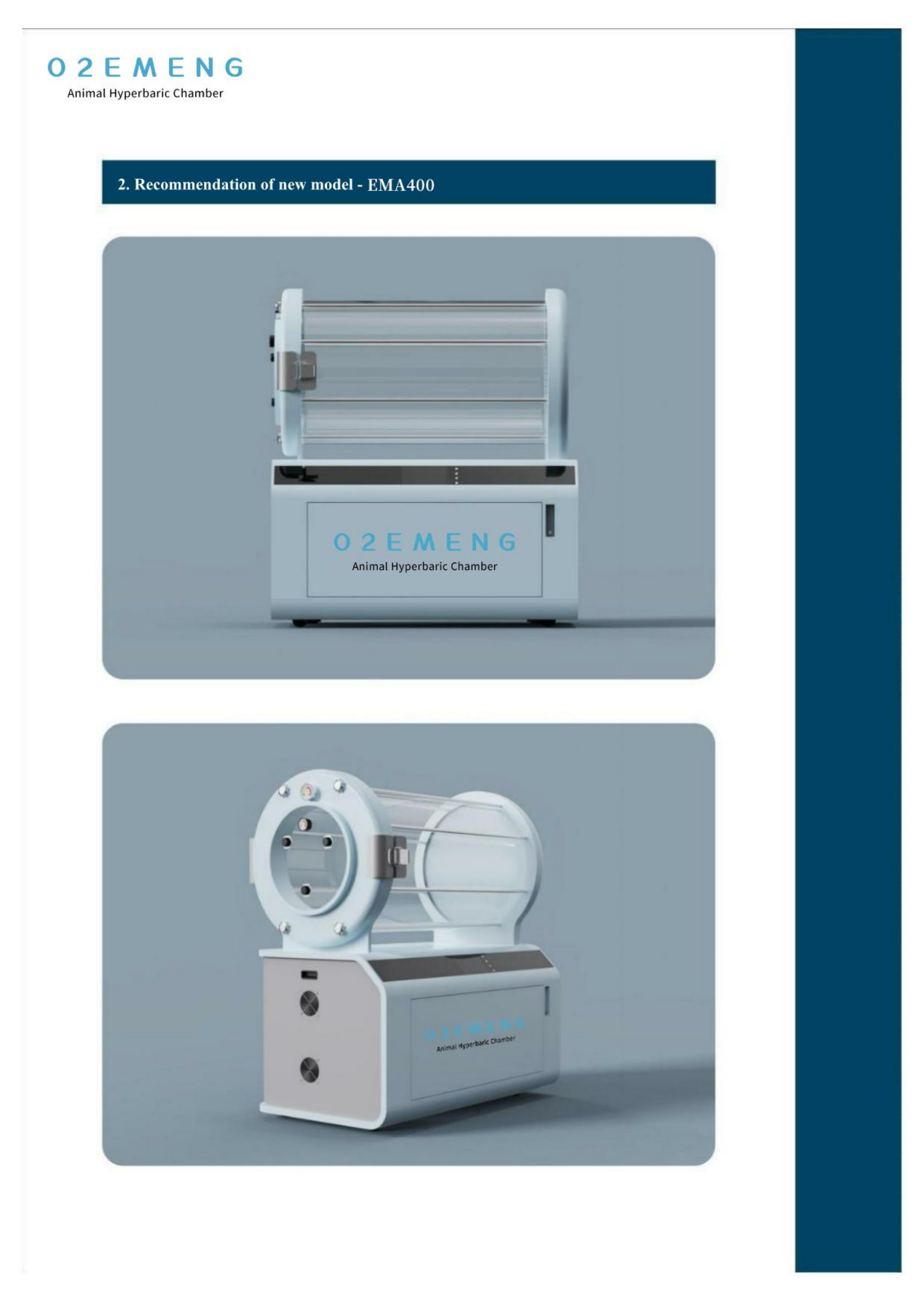 450kg animal Hyperbaric Oxygen Chamber for Efficient Oxygen Therapy