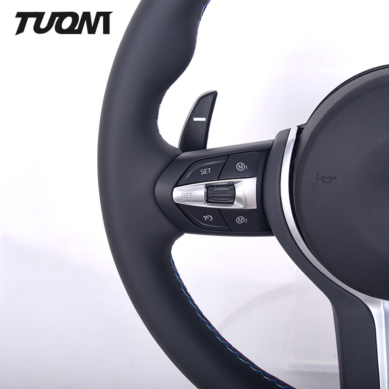 Full Leather BMW Car Steering Wheel Round Shape Automotive Parts