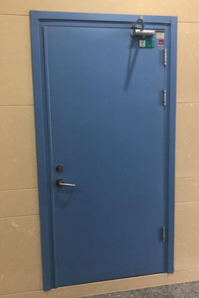 Standard Inward Opening Fire Rated Steel Door Aluminium Frame Stainless Screen