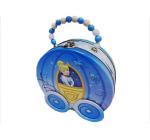 Color Printing Handle Tin Box For Kids Gift Packaging Durable Safety Material