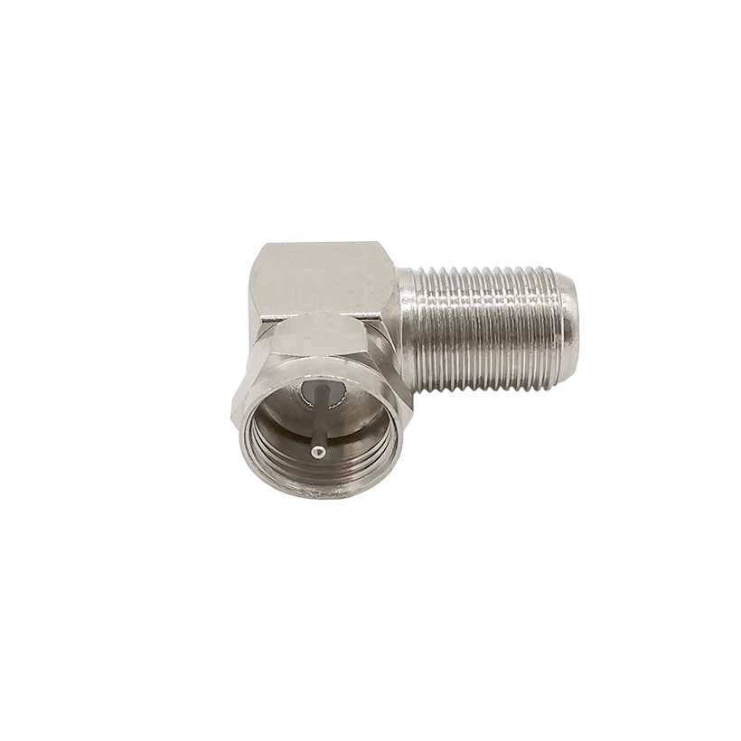 ROHS Compliant 90 Degree F Type Male Adapter / f type right angle connector
