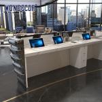 Silvery Luxury Reception Desk Commercial Modern Reception Counter