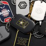 Metal Dog Tag Necklace Pendant Stainless Steel Alloy Enamel Flag Dog ID Tags