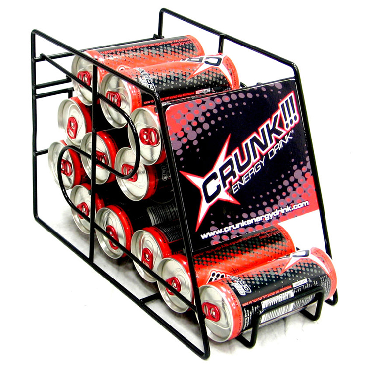 Hot Selling Supermarket Energy Drink Can Display Hanging Rack Wire Display Stand With Custom Logo