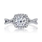 Customized Synthetic Diamond Wedding Rings Twist 18K 14K 10K Solid Gold