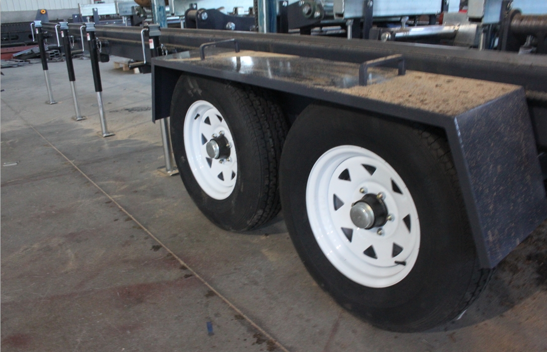 Woodworking Gas Diesel Electric Portable Wheels Trailer Sawmill Horizontal Bandsaw Machine
