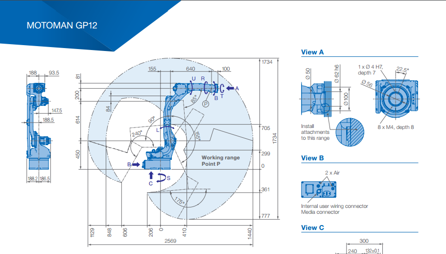Multi Purpose Industrial Robot Arm GP12 YASKAWA