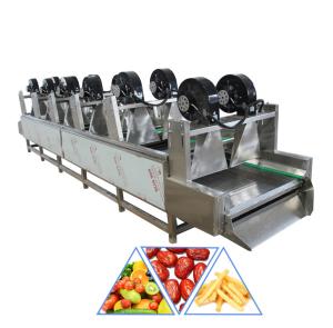 Quality SUS304 Industrial French Fries Air Drying Dewatering Machine fruit washing dryer food drying machine vegetable dryer wholesale