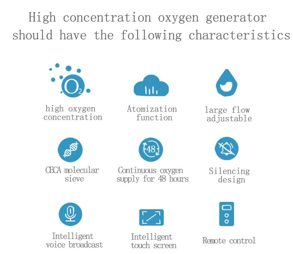 Home Hospital 5 Litre Oxygen Concentrator With Nebulizer And 10" LED Screen