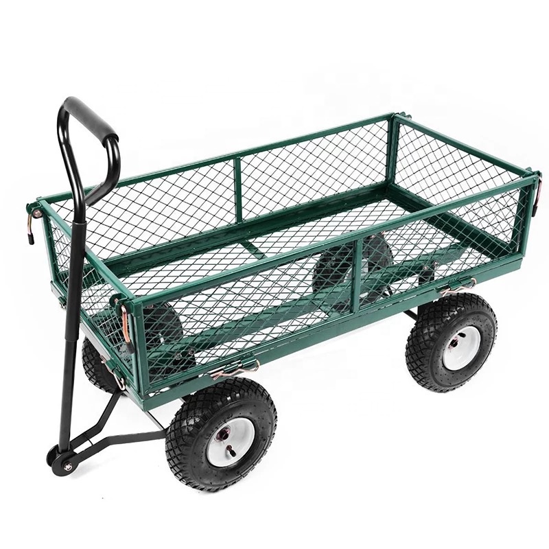 86*46*85 Dimension Garden Wagon Cart Easy Storage Metal Yard Cart Sapce Saving