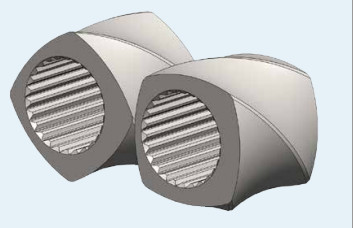 Nitriding Extruder Screw Elements , Extrusion Machine Parts For Toshiba