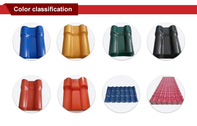 PVC Tejas Price Colorful ASA UPVC Synthetic Resin Spanish Roof Tile for Park Pavilion