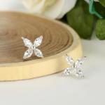 Ebay New Arrival Windmill Design Zircon Silver Fashion Jewelry Earrings