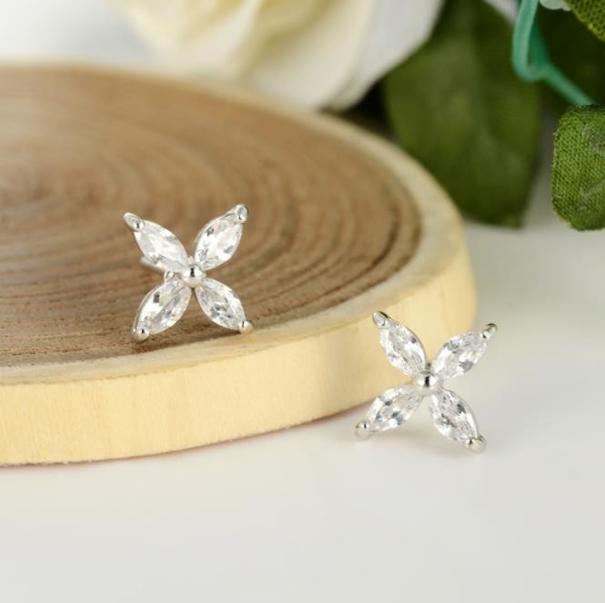 Ebay New Arrival Windmill Design Zircon Silver Fashion Jewelry Earrings