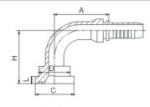 87691 SAE Hydraulic Hose Fittings FLANGE 6000PSI Flange For Oilfield , Mine