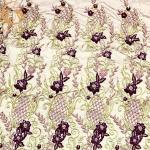 OEM African Styles Purple Applique Lace Fabric With Beads