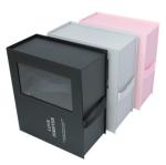 Luxury Rose Flower Gift Hinged Cardboard Box Clamshell Rigid Paper Box PVC