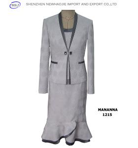 Quality three-pieces lady stand collar suits wholesale