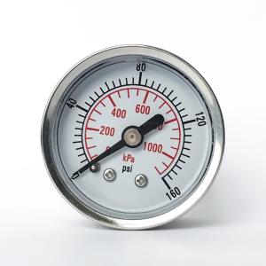 Quality 1.5&quot; Dial 160 psi Oil Manometer 316 SS Tube/Socket All Stainless Steel Pressure Gauge wholesale