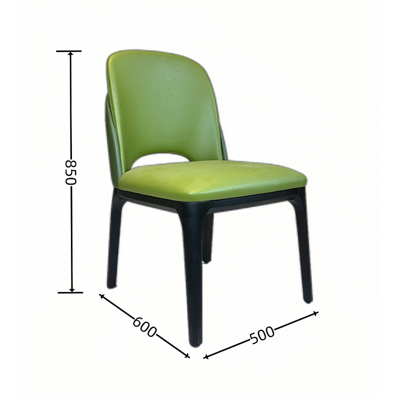 Hotel Furniture Wholesale Modern Ash Wood PU Leather Chair Restaurant Dining Room