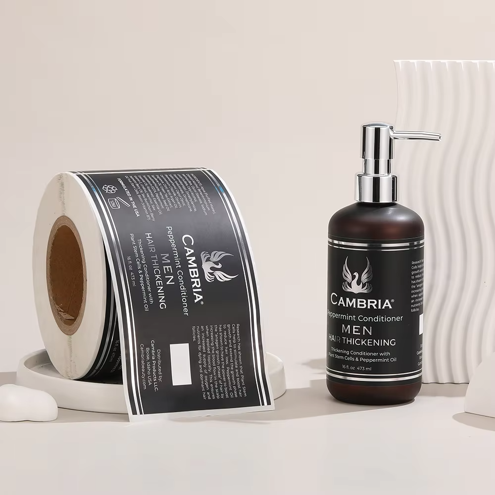 Custom Eco Friendly Waterproof Cosmetic Self Adhesive Labels For Cosmetic Jars