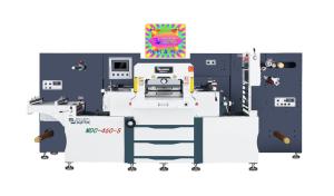China PLC Controlled Label Die Cutting Machine For Adhesive Sticker Label High Value Barcode on sale