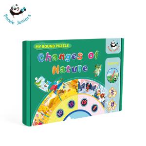 Quality Preschool Calendar Learning Round Baby Jigsaw Puzzles Toys Sensitivity Development wholesale
