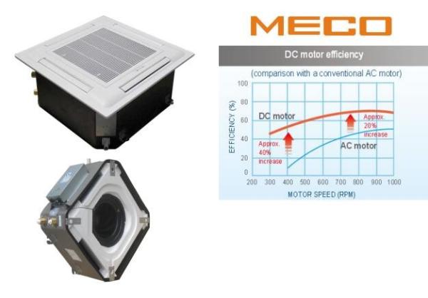 Hydronic Cassette Ceiling Fan Coil Unit , Chilled Water 4 Pipe Fan Coil Unit