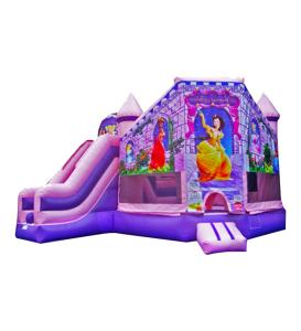 Quality Pink And Purple Inflatable Play Castle For Outdoor Amusement wholesale