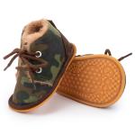 Rubber sole winter warm cotton Lace-up 0-2 years boy girl prewalker baby girl