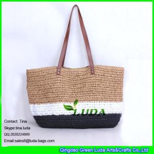 Quality LUDA striped tote bag papers traw 2014 fashion women handbag wholesale