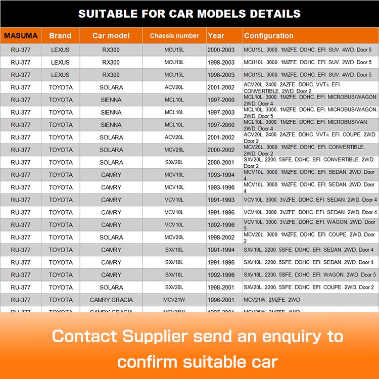 SB13 CD17 48068-06050 48068-07010 48068-07030 48068-33030 Starter Bushing for LEXUS RX300 MCU15L