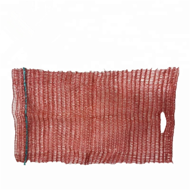 50*80 CM PE Knitted Raschel Mesh Bag for Potatoes Onions Customized Size and Sample