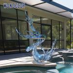 Large Outdoor Casting Stainless Steel Sculpture Swimming Pool Metal Decoration