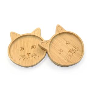 Quality Divided Bamboo Kids Suction Plate Stay Put 215g Tiger Shaped wholesale