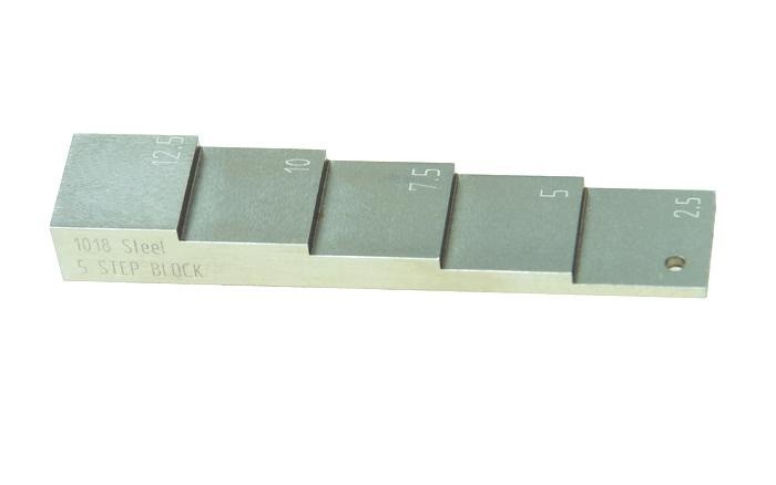 5 Step Ultrasonic Calibration Blocks , ultrasonic reference blocks Thickness step wedge block