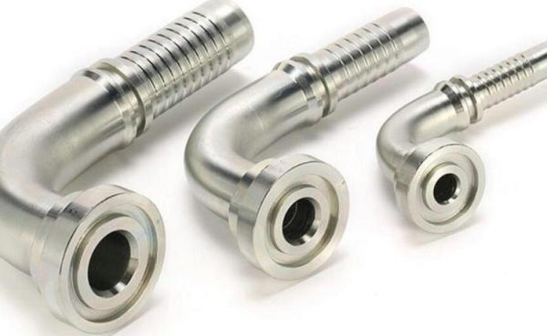 Stainless Steel SAE 90 deg Elbow Flange 6000 Psi Hydraulic Hose Connector