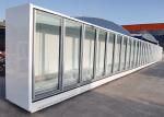 Swinging Glass Door Reach In Remote Wall Merchandiser Freezer In White