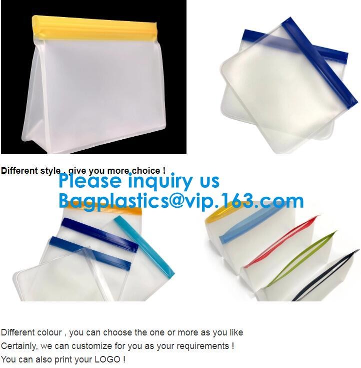 Large Capacity Leakproof Reusable Double Zip lockk Peva Sandwich Snack Bags,EASY SEAL SLIDER,Eco-friendly manufacturers