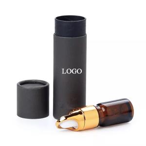 Quality Black Kraft Essential Oil Bottle Tube Packaging Custom Logo Printed wholesale