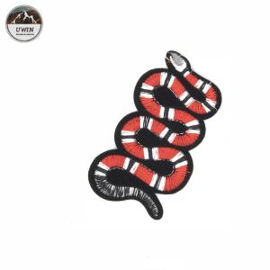 Quality Popular Durable Snake Embroidery Patch , Eco Friendly Snake Iron On Patch Custom Color wholesale