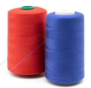 Quality Industrial Price Polyester Poly Core Spun Yarn Colorful 12S/2 for Sewing wholesale