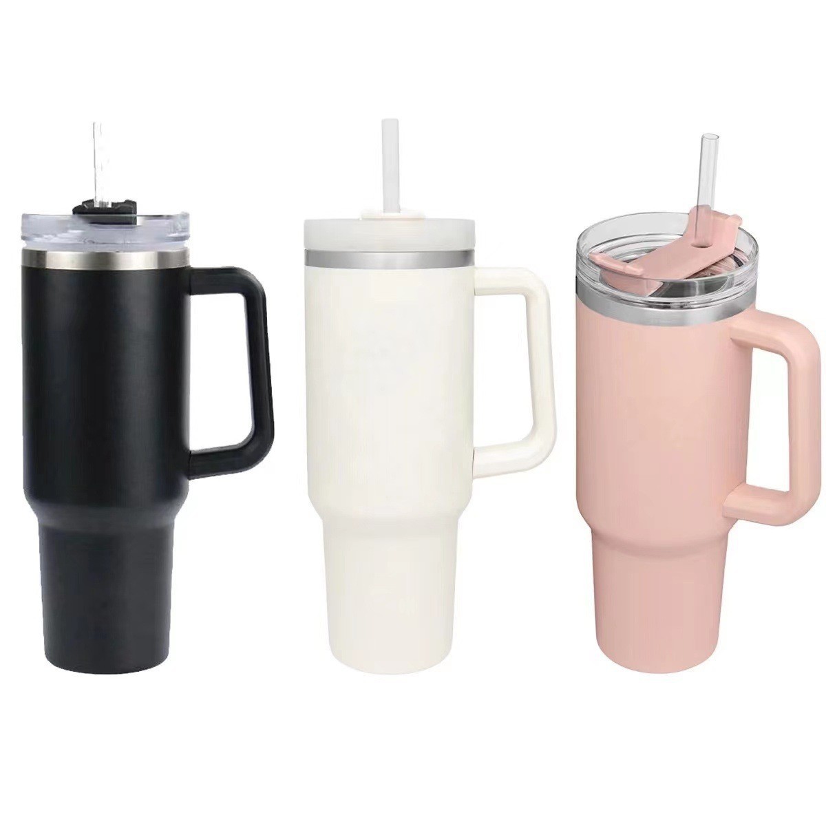 Custom 30oz Insulated Tumbler With Lid And Straws
